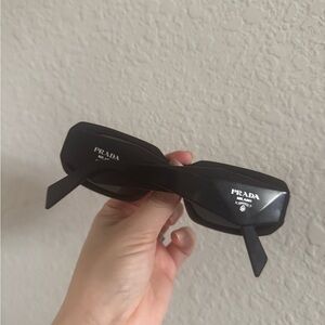 Prada Black Angular Logo Sunglasses